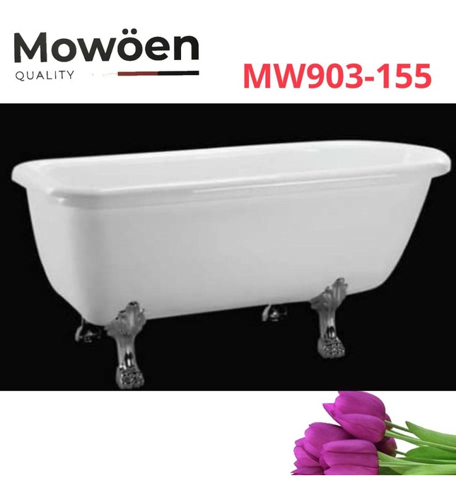 Bồn Tắm Tân Cổ Điển Đặt Sàn 1.55m Mowoen MW903-155