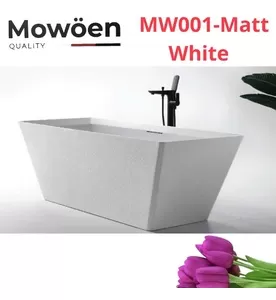 Bồn Tắm Mô Phỏng Đá Tự Nhiên Đặt Sàn 1.7m Mowoen MW001-Matt White 170
