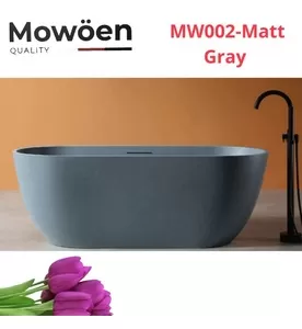 Bồn Tắm Mô Phỏng Đá Tự Nhiên Đặt Sàn 1.7m Mowoen MW002-Matt Gray