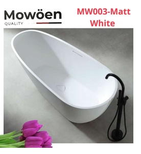 Bồn Tắm Mô Phỏng Đá Tự Nhiên Đặt Sàn Mowoen MW003-Matt White