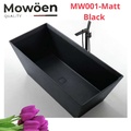 Bồn Tắm Mô Phỏng Đá Tự Nhiên Đặt Sàn Mowoen MW001-Matt Black