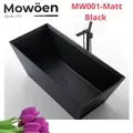 Bồn Tắm Mô Phỏng Đá Tự Nhiên Đặt Sàn 1.7m Mowoen MW001-Matt Black