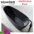 Bồn Tắm Đá Tự Nhiên Đặt Sàn 1.7m Mowoen MW003-Matt Black