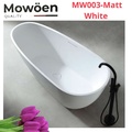 Bồn Tắm Mô Phỏng Đá Tự Nhiên Đặt Sàn Mowoen MW003-Matt White