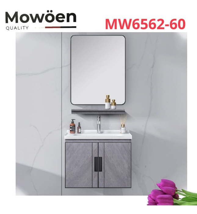 Bộ tủ chậu cao cấp đèn Mowoen MW6562-60
