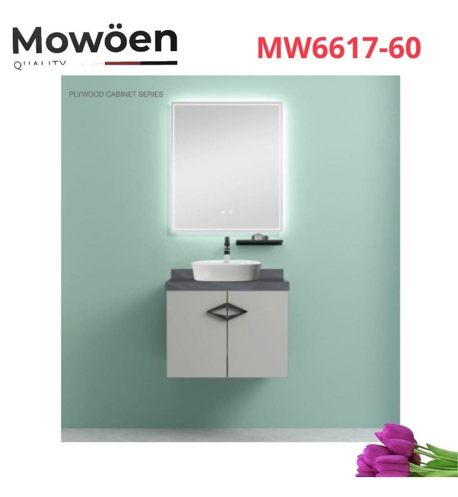 Bộ tủ chậu cao cấp đèn Led Mowoen MW6617-60