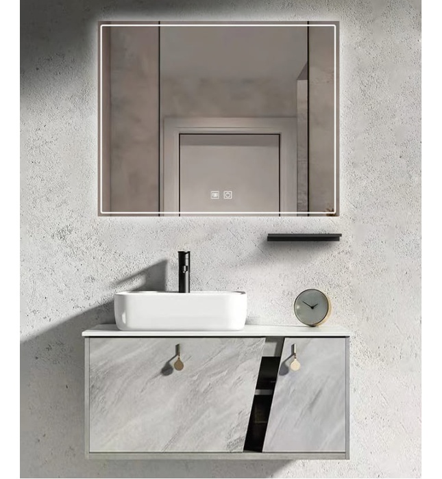 Bộ tủ chậu cao cấp đèn Led Mowoen MW6651BR-80