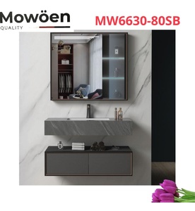 Bộ tủ chậu cao cấp đèn Led Mowoen MW6630-80SB