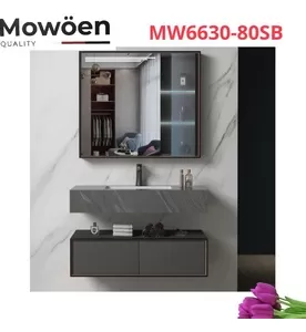 Bộ tủ chậu cao cấp đèn Led Mowoen MW6630-80SB