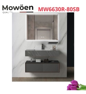 Bộ tủ chậu cao cấp đèn Led Mowoen MW6630R-80SB