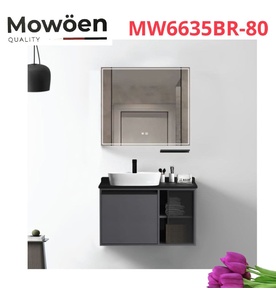 Bộ tủ chậu cao cấp đèn Led Mowoen MW6635BR-80