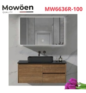 Bộ tủ chậu cao cấp đèn Led Mowoen MW6636R-100