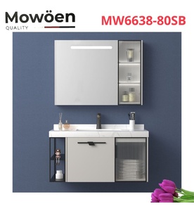 Bộ tủ chậu cao cấp đèn Led Mowoen MW6638-80SB