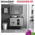 Bộ tủ chậu cao cấp đèn Led Mowoen MW6608R-80