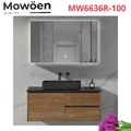 Bộ tủ chậu cao cấp đèn Led Mowoen MW6636R-100