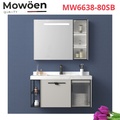 Bộ tủ chậu cao cấp đèn Led Mowoen MW6638-80SB