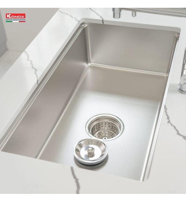 Chậu rửa bát 1 hố đúc âm chống xước Konox KN8146SU Dekor Basic