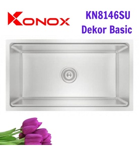 Chậu rửa bát 1 hố đúc âm chống xước Konox KN8146SU Dekor Basic