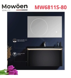 Bộ tủ chậu cao cấp đèn Mowoen MW6811S-80