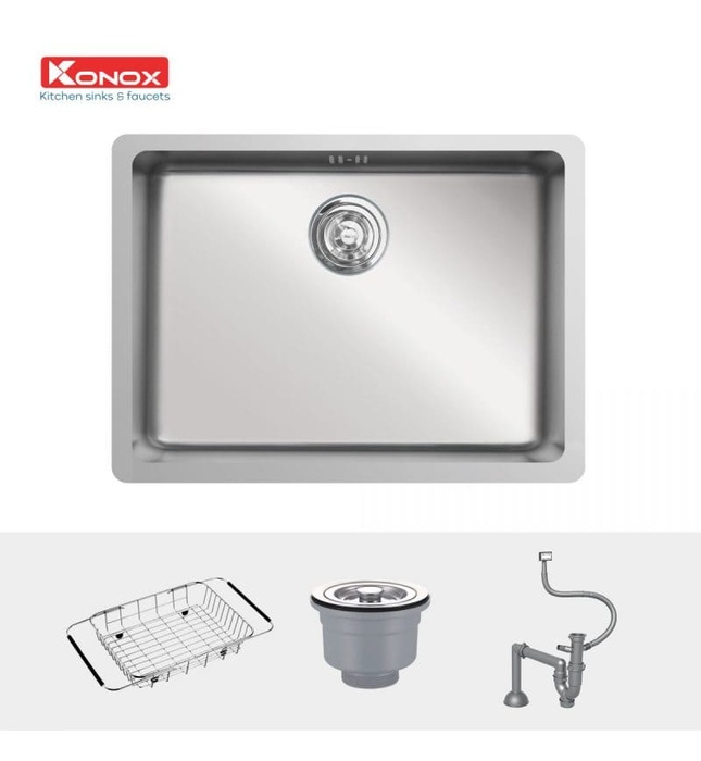 Chậu rửa bát âm đúc 1 hố Konox Cube 5444SU