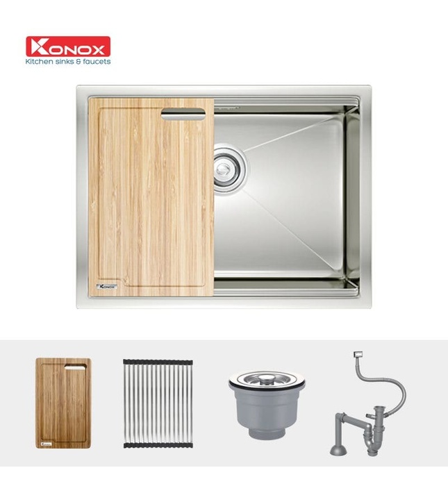 Chậu rửa bát âm đúc 1 hố Konox KN6046SU Workstation Undermount