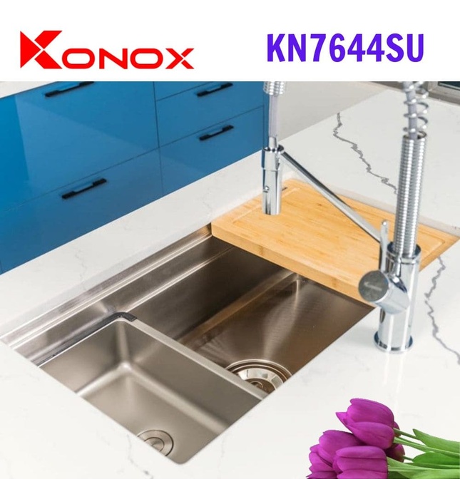 Chậu rửa bát âm đúc 1 hố Konox KN7644SU Workstation Undermount