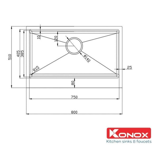 Chậu rửa bát Konox Workstation Sink – Apron Sink KN8051AS Retta