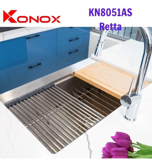 Chậu rửa bát âm đúc 1 hố Konox KN8051AS Retta