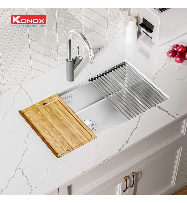 Chậu rửa bát âm 1 hố Konox KN8046SU Workstation Undermount