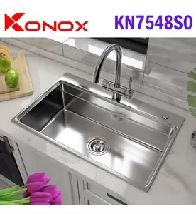 Chậu rửa bát đúc 1 hố Konox KN7548SO