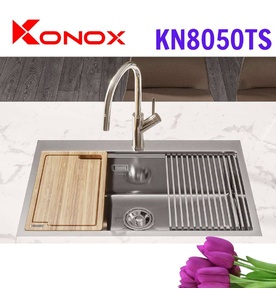 Chậu rửa bát đúc 1 hố Konox KN8050TS Workstation Topmount