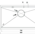 Chậu rửa bát âm 1 hố Konox KN8046SU Workstation Undermount