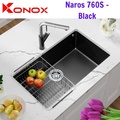 Chậu rửa bát Konox Granite Sink Naros 760S – Black