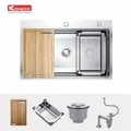 Chậu rửa bát đúc 1 hố Konox KN7650TS Workstation Topmount