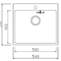 Chậu rửa bát đúc 1 hố Konox Unico 5450 Topmount Sink