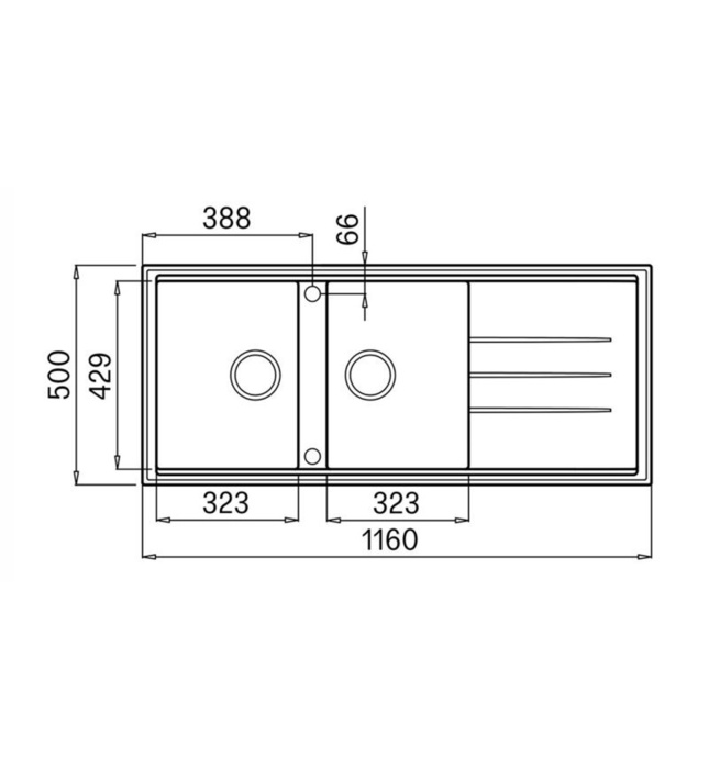 Chậu rửa bát đá 2 hố cân Konox Phoenix 1160 White Silver Italy