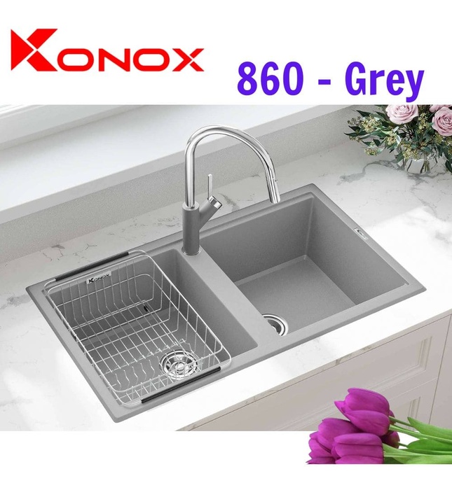 Chậu rửa bát Konox Granite Sink Phoenix Smart 860 – Grey
