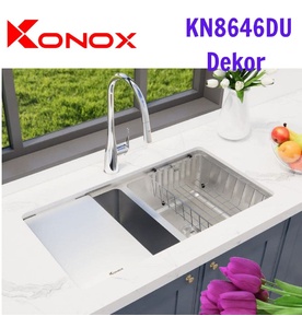 Chậu rửa bát Konox Workstation Sink – Undermount Sink KN8646DU Dekor