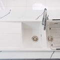 Chậu rửa bát Konox Granite Sink Livello Smart 1160 – White Silver