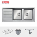 Chậu rửa bát âm 2 hố 1 bàn trái phải Konox Beta 1160 Thổ Nhĩ Kỳ