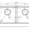 Chậu rửa bát âm đúc 2 hố cân Konox KN8751DA Retta