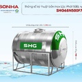 Bồn nước Lộc Phát Inox 445NF Sơn Hà Xanh 500L nằm SHG68 500N F720