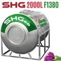 Bồn nước Lộc Phát Inox 445NF Sơn Hà Xanh 2000L nằm SHG68 2000N F1380
