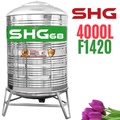 Bồn nước Lộc Phát Inox 445NF Sơn Hà Xanh 4000L đứng SHG68 4000D F1420