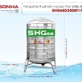 Bồn nước Lộc Phát Inox 445NF Sơn Hà Xanh 3000L đứng SHG68 3000D F1140