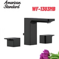 Vòi chậu 3 lỗ nóng lạnh màu đen American Standard WF-1303MB