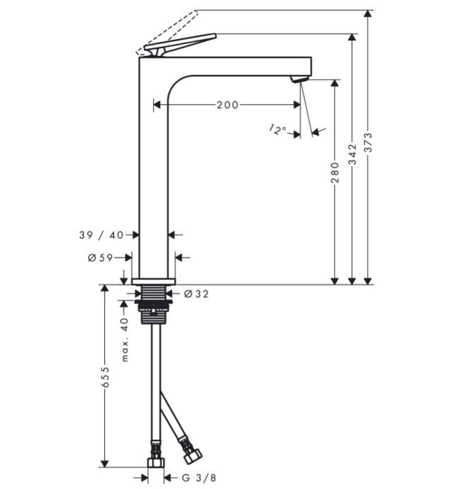 Vòi Lavabo Nóng Lạnh Đức Axor Citterio. 39021020
