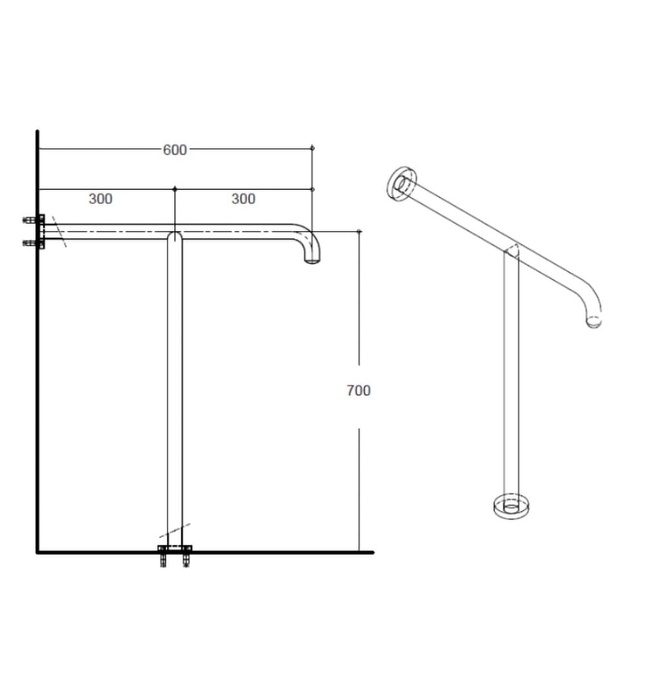 Thanh vịn chữ T American Standard HR-320170-01