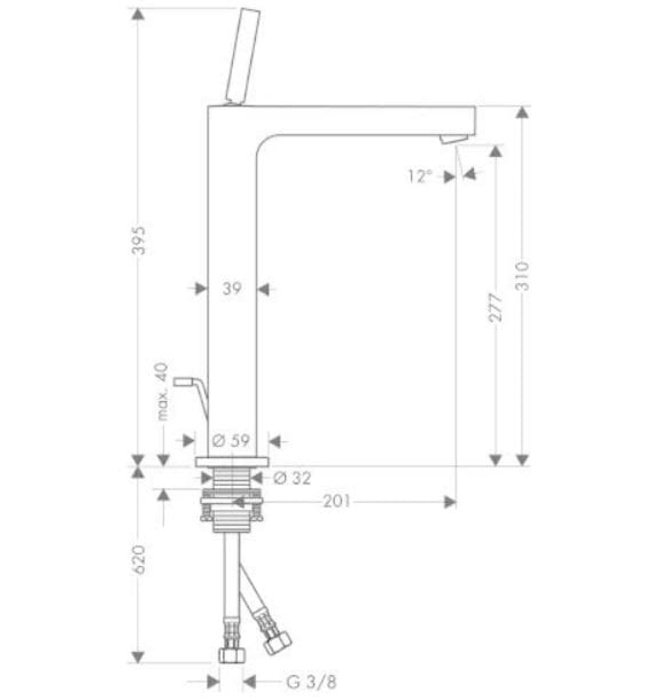 Vòi Lavabo Nóng Lạnh Đức Axor Citterio. 39020800