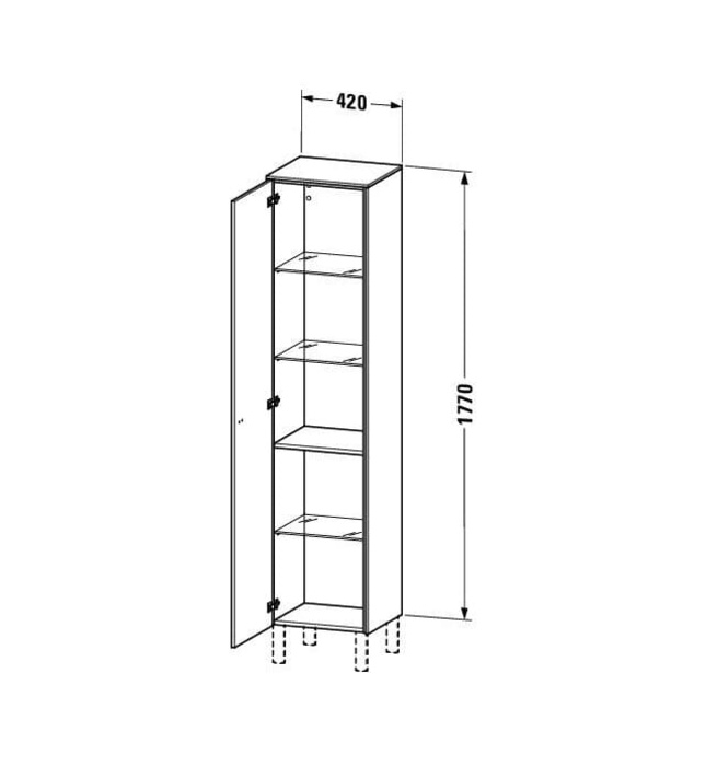 Tủ Để Đồ Nhà Vệ Sinh Duravit BR1330R1035